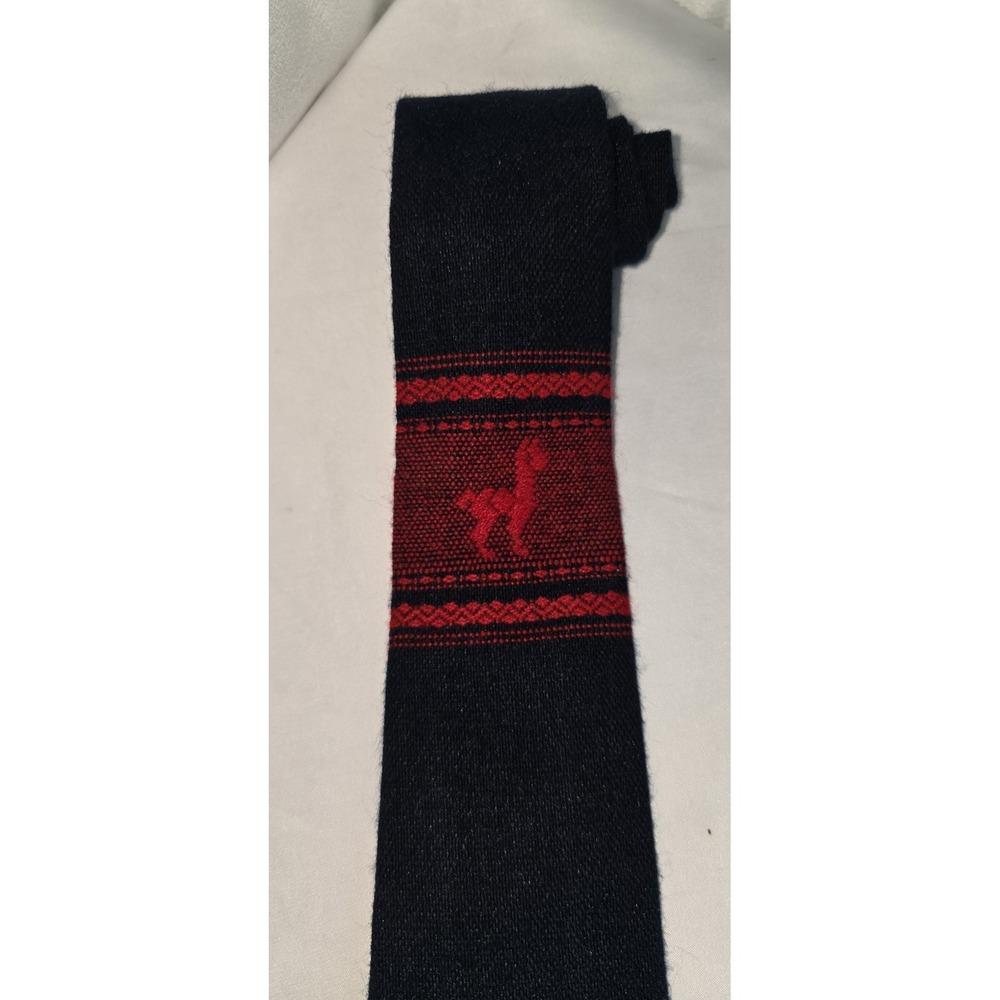 Peruvian Llama Alpaca Wool Tie Blue &‎ Red  3" x 55"